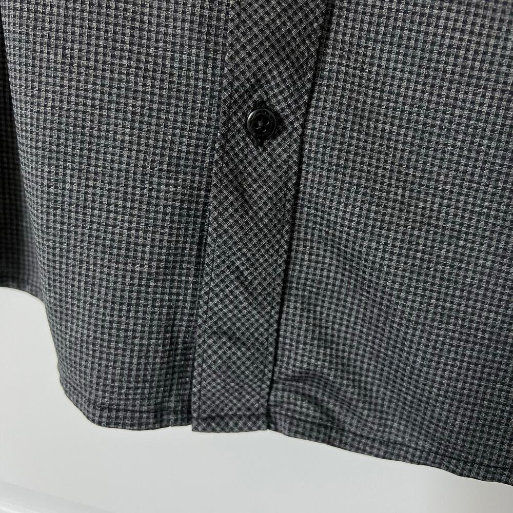 Travis Mathew‎ Gray Check Collared Button Down Shirt Long Sleeve Polo - Picture 4 of 8
